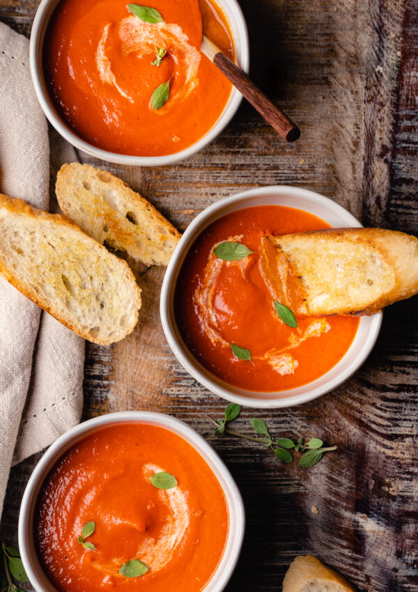 Roasted Red Pepper & Garlic Soup