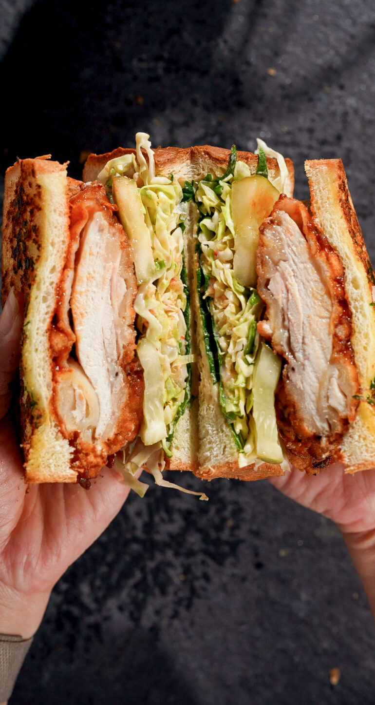 Korean Fried Chicken Sandwich - Chasing Cravings